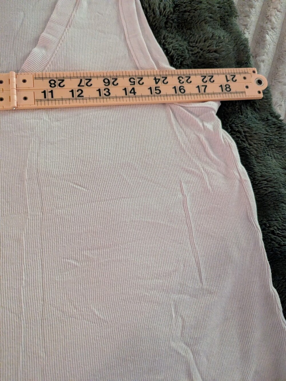 White Women's Ribbed Tank Top - Picture 3 of 3